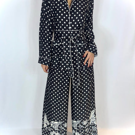 Silk Polka Dot Set